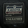KADOYA カドヤ ダブル ライダース ジャケット レザー 牛革 Sサイズ ライナー付き ブラック系 S【中古】