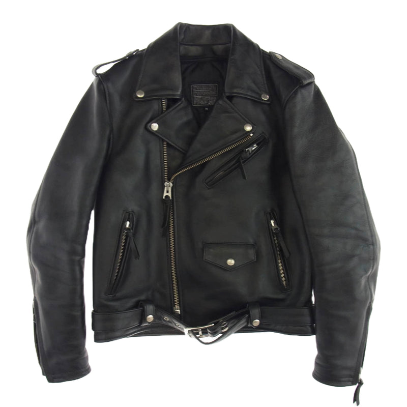 KADOYA カドヤ KYSJFPW1 069 ダブル ライダース ジャケット レザー 牛革 Mサイズ ライナー付き ブラック系 M【中古】