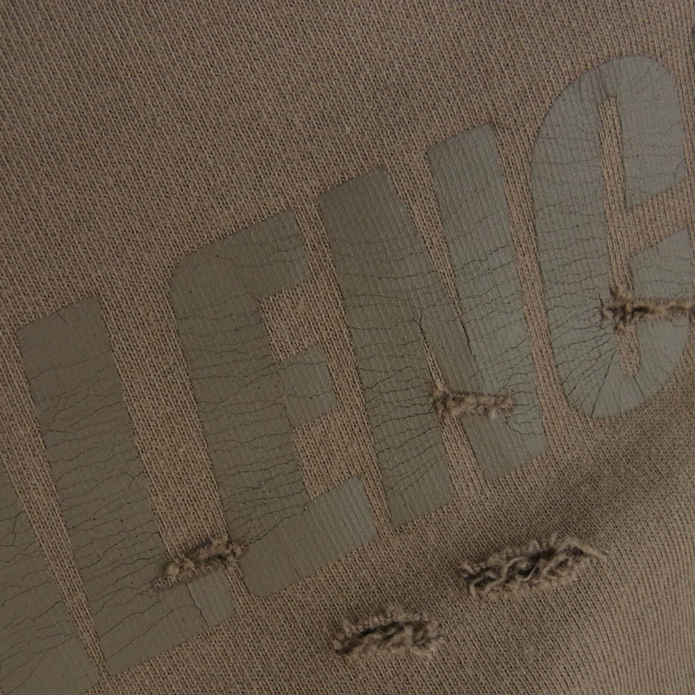 BALENCIAGA バレンシアガ 659403 TKVB6 Destroyed Hoodie デストロイ フーディ ダメージ加工 ロゴプリント プルオーバー パーカー XXS グレー系 XXS【美品】【中古】