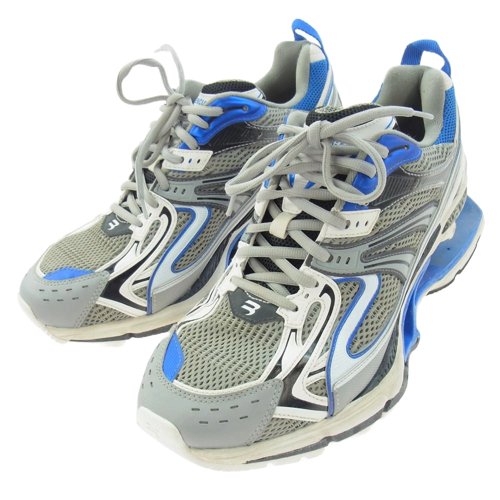 BALENCIAGA バレンシアガ 653871 W2RA4 X PANDER エックス パンダー サスペンデッド ヒール デザイン スニーカー グレー系 ブルー系 27.5cm【中古】