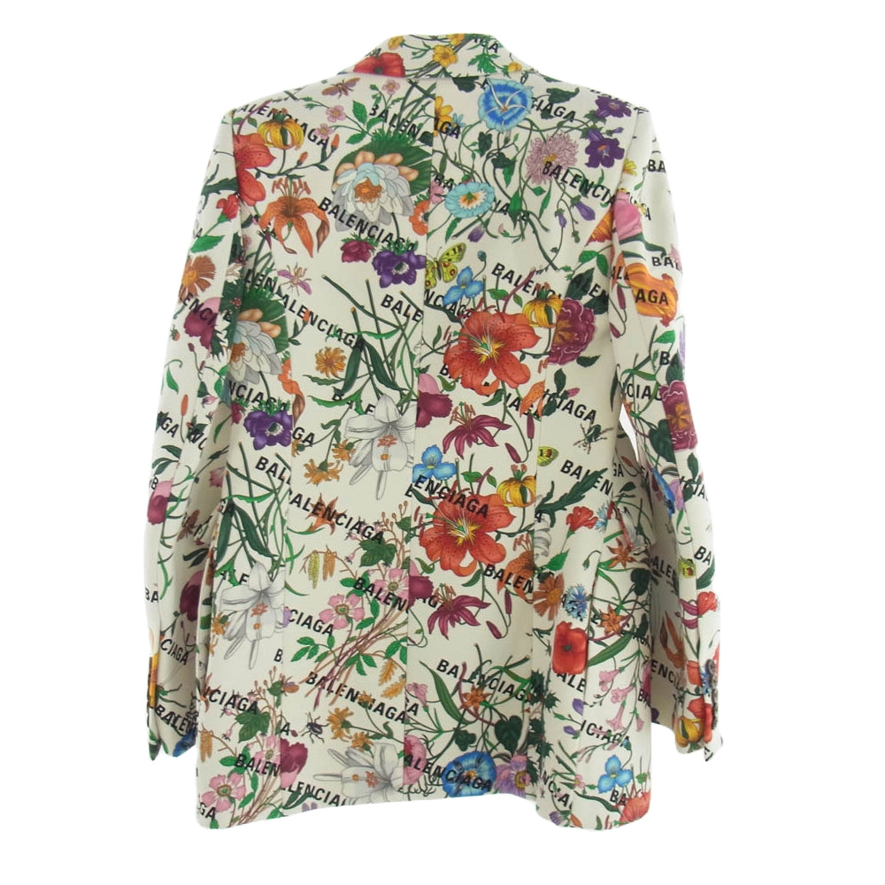 GUCCI グッチ BALENCIAGA バレンシアガ テーラード ジャケット ホワイト マルチカラー系 ホワイト系 44【極上美品】【中古】