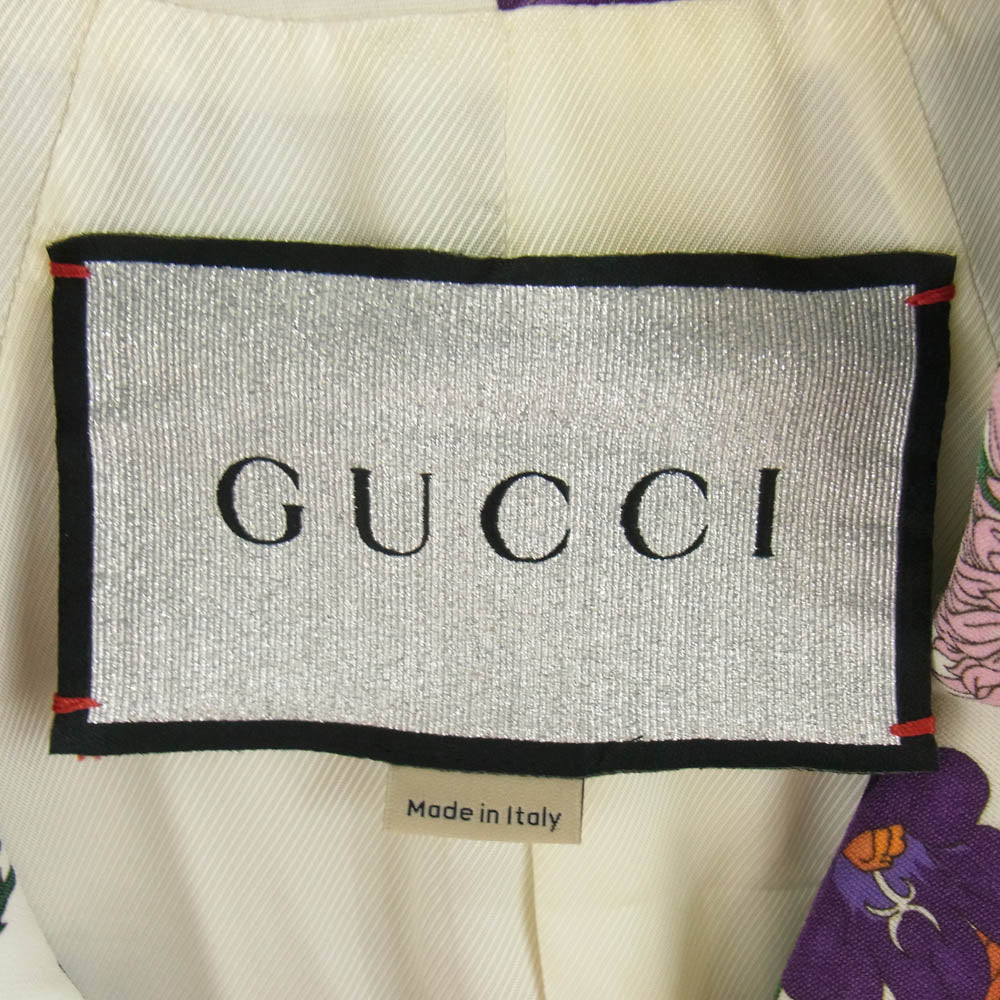 GUCCI グッチ BALENCIAGA バレンシアガ テーラード ジャケット ホワイト マルチカラー系 ホワイト系 44【極上美品】【中古】