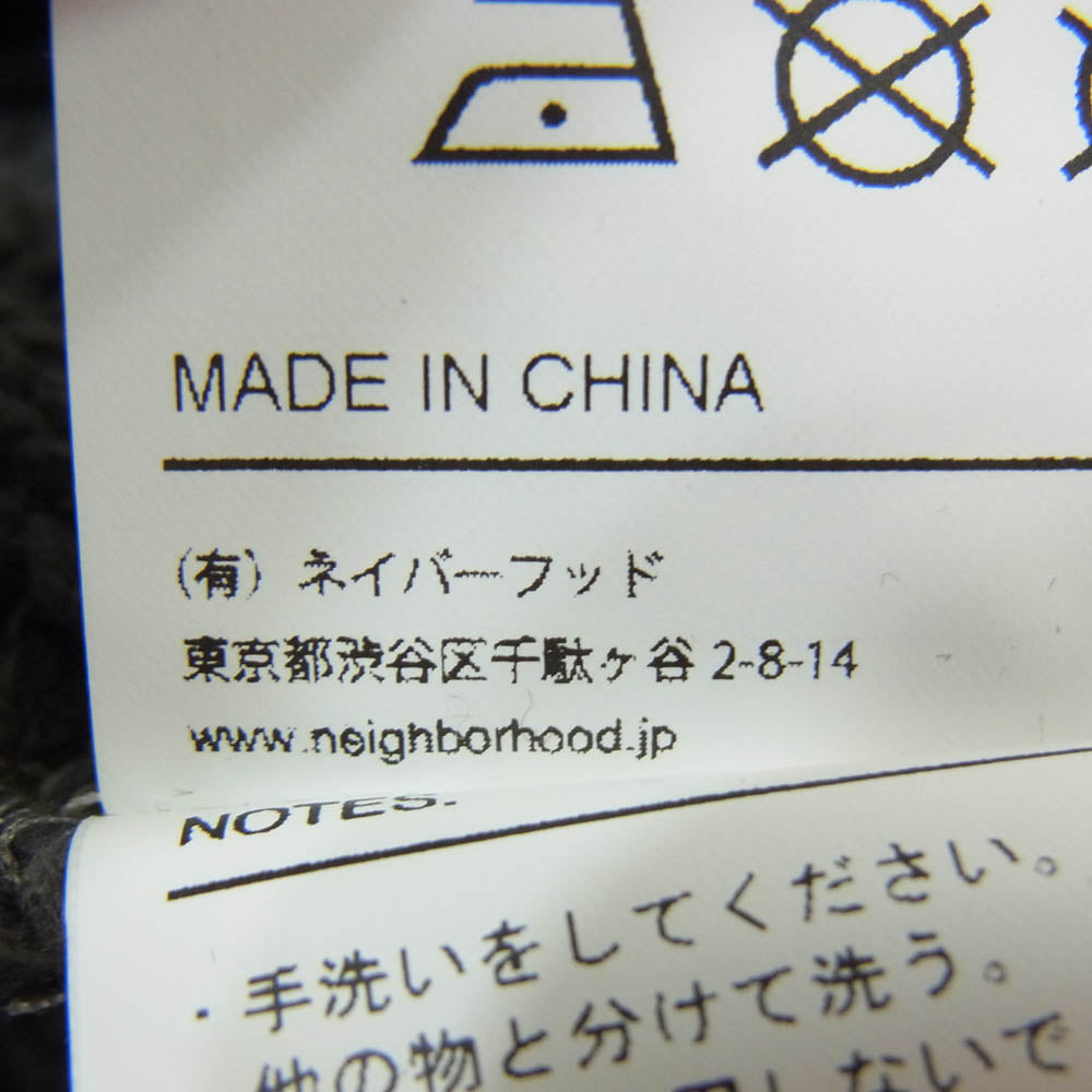 NEIGHBORHOOD ネイバーフッド 24AW 24213NH-HT01 WASHED CABLE BEANIE ストーン バイオウォッシュ加工ビーニー ケーブル編み ニットキャップ ブラック系 F【極上美品】【中古】