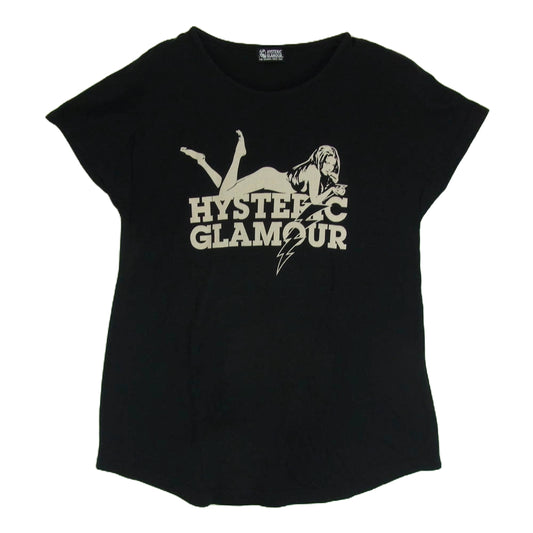 HYSTERIC GLAMOUR ヒステリックグラマー 21SS 01212CT02 ヒスガール プリント Tシャツ 半袖カットソー ブラック系 FREE【中古】