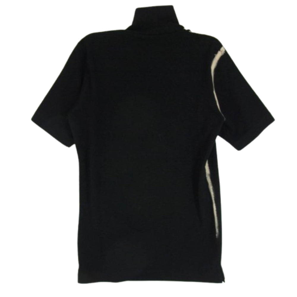 Y's Yohji Yamamoto ワイズ ヨウジヤマモト YB-T16-675-2 DISCHARGE PRINTING HIGH NECK HALF SLEEVE TEE ハイネック Tシャツ 半袖カットソー ブラック系 2【極上美品】【中古】