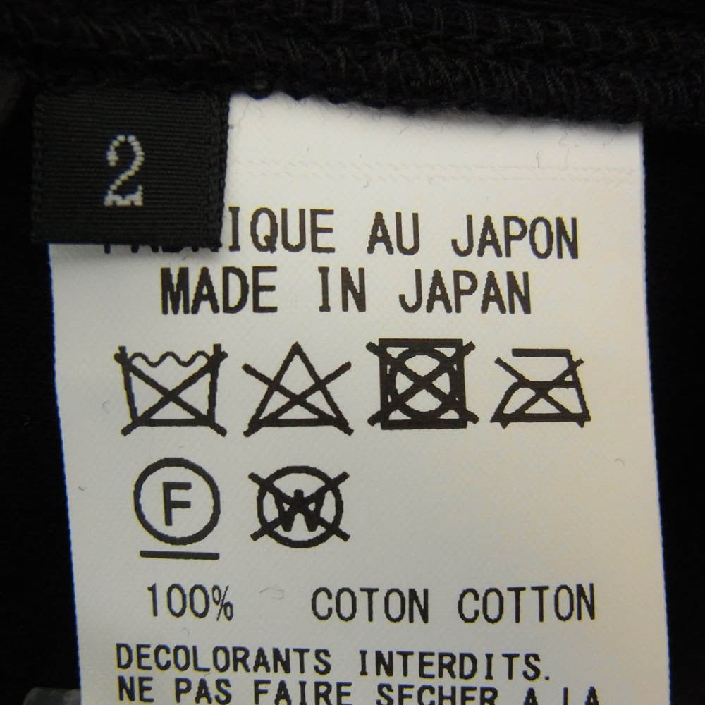 Y's Yohji Yamamoto ワイズ ヨウジヤマモト YB-T16-675-2 DISCHARGE PRINTING HIGH NECK HALF SLEEVE TEE ハイネック Tシャツ 半袖カットソー ブラック系 2【極上美品】【中古】