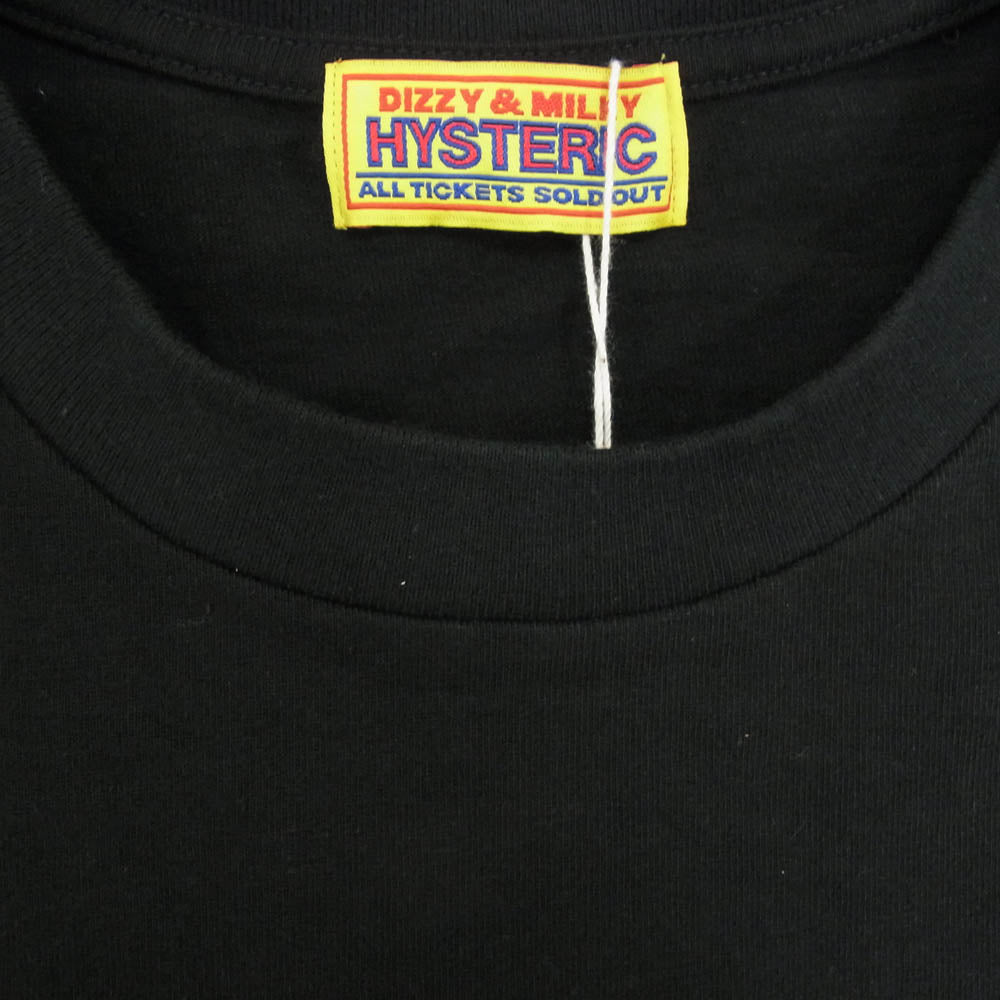 HYSTERIC GLAMOUR ヒステリックグラマー 22SS 01221CO02 HYSTERIC GIRL ヒスガールプリント 半袖 ワンピース ブラック系 FREE【新古品】【未使用】【中古】