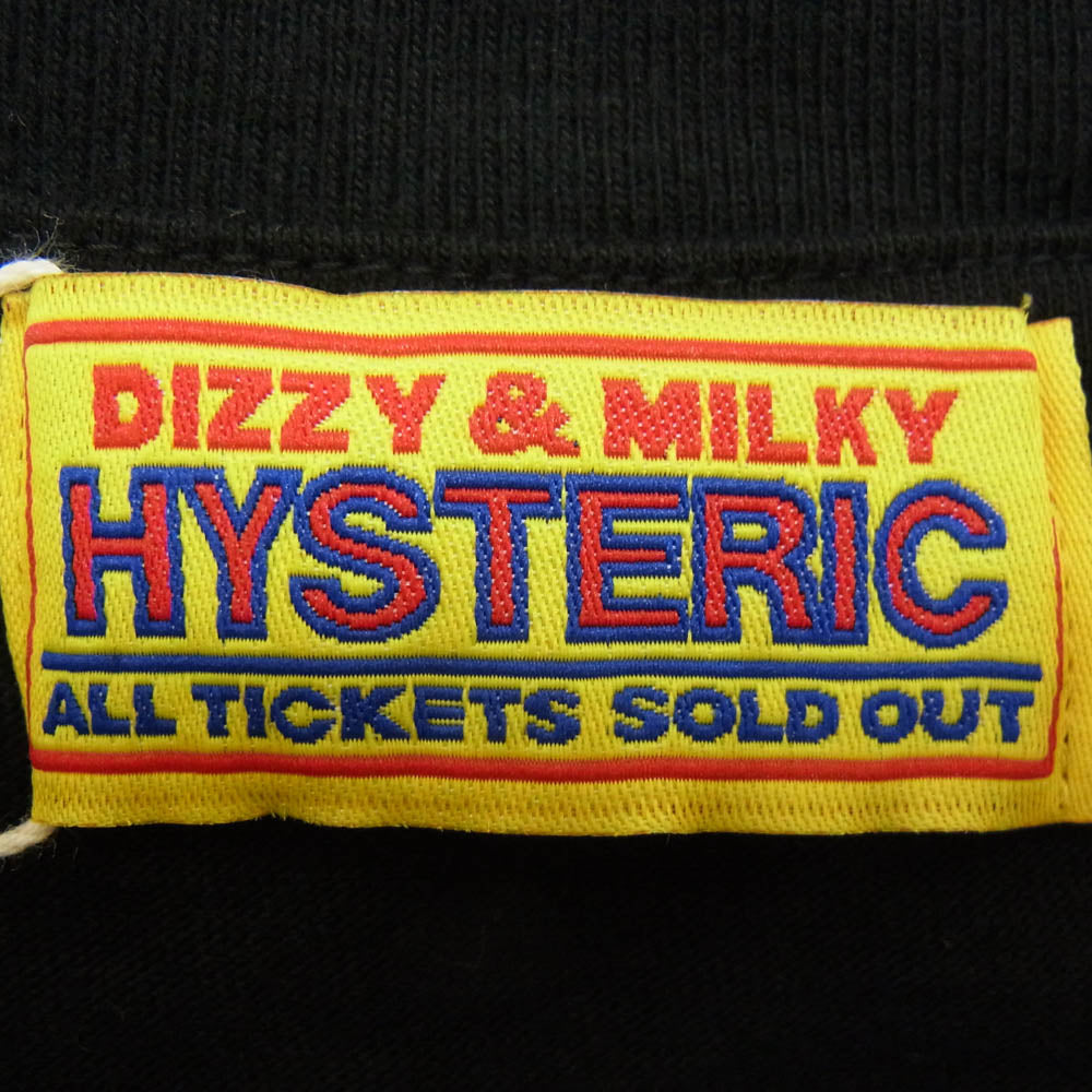 HYSTERIC GLAMOUR ヒステリックグラマー 22SS 01221CO02 HYSTERIC GIRL ヒスガールプリント 半袖 ワンピース ブラック系 FREE【新古品】【未使用】【中古】