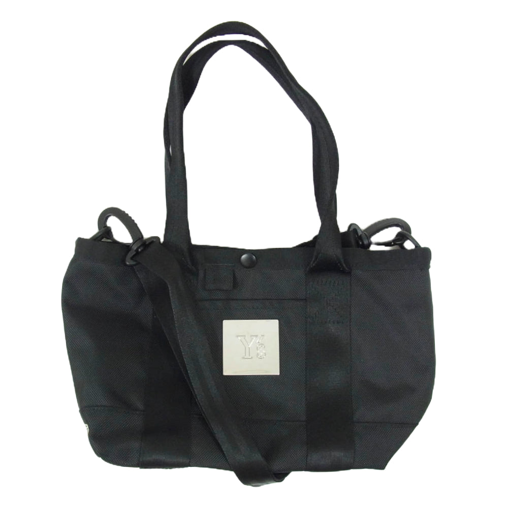 Y's Yohji Yamamoto ワイズ ヨウジヤマモト メタルプレート 2WAY ハンドバッグ ショルダーバッグ ブラック系【中古】