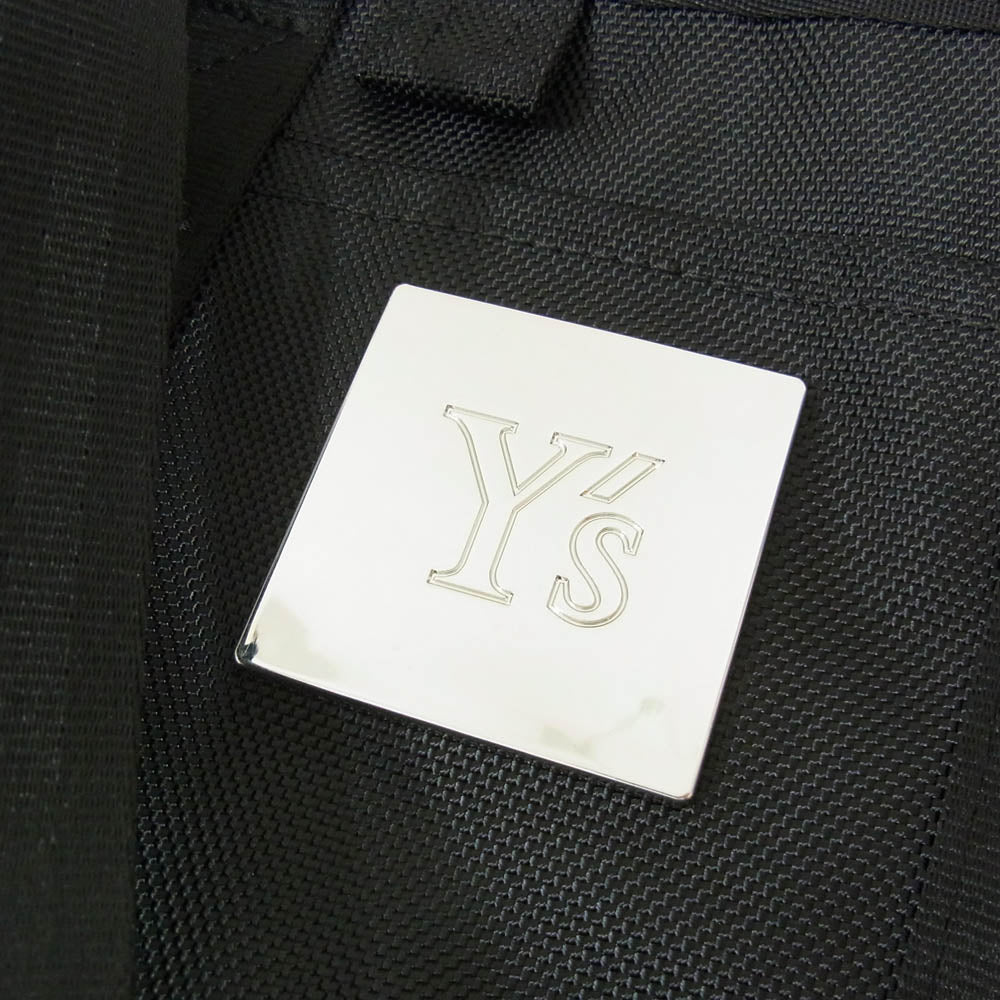 Y's Yohji Yamamoto ワイズ ヨウジヤマモト メタルプレート 2WAY ハンドバッグ ショルダーバッグ ブラック系【中古】