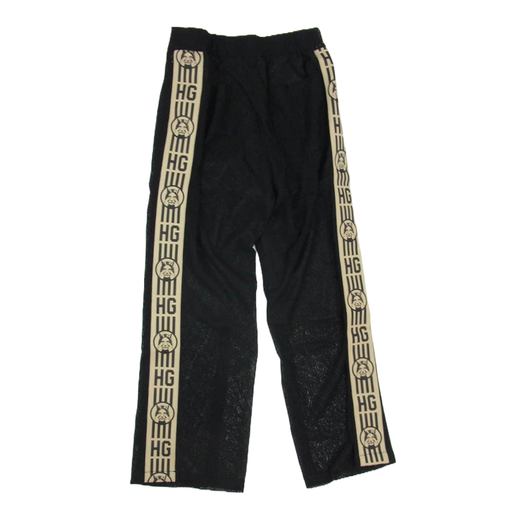 HYSTERIC GLAMOUR ヒステリックグラマー 23SS 01231AP04 STACKING LOGO ロゴライン ジャカードトラックパンツ ブラック系 S【新古品】【未使用】【中古】