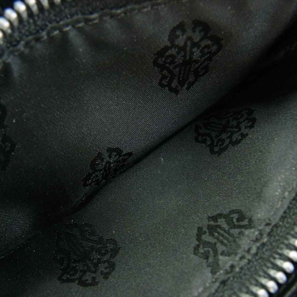 CHROME HEARTS クロムハーツ（原本無） REC F ZIP QUILTED セメタリークロス キルティング デストロイレザー レザー ジップ ウォレット 長財布 ダークブラウン系【中古】