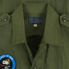 Buzz Rickson's バズリクソンズ BR27155 PEANUTS ピーナッツ VIETNAM UTILITY SHIRT CIVILIAN MODEL SNOOPY ベトナム ユーティリティー シャツ スヌーピー 長袖 グリーン系 17 - 17.5【中古】