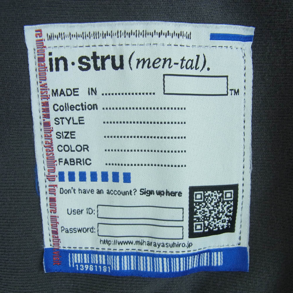 MIHARA YASUHIRO ミハラヤスヒロ I12PO502 French Terry Pullover Sweatshirt スウェット シャツ グレー系 48【美品】【中古】