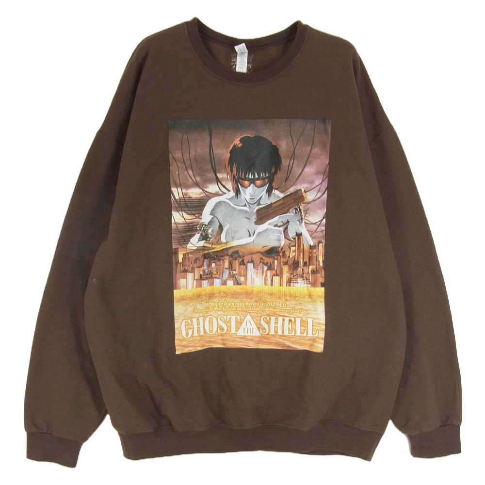 WACKO MARIA ワコマリア GITS-WM-SS01) GHOST IN THE SHELL CREW NECK SWEAT SHIRT 攻殻機動隊 スウェット シャツ ブラウン系 2XL【中古】