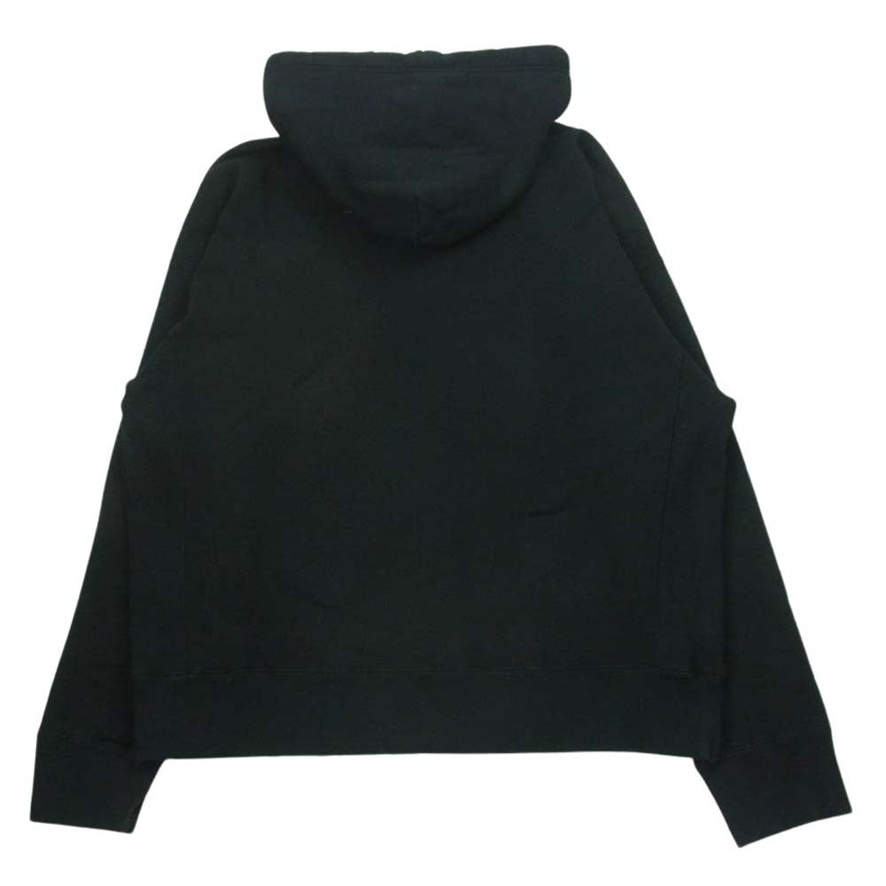 MIHARA YASUHIRO ミハラヤスヒロ J11PK511 ダメージ加工 ロゴ ジップ パーカー 日本製 ブラック系 48【中古】