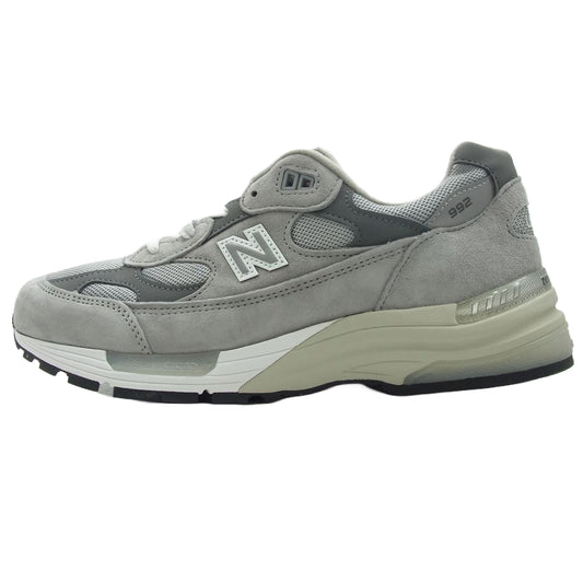 NEW BALANCE ニューバランス U992GY USA製 992 Gray グレイ スエード ローカット メッシュ スニーカー グレー系 26.5cm【新古品】【未使用】【中古】