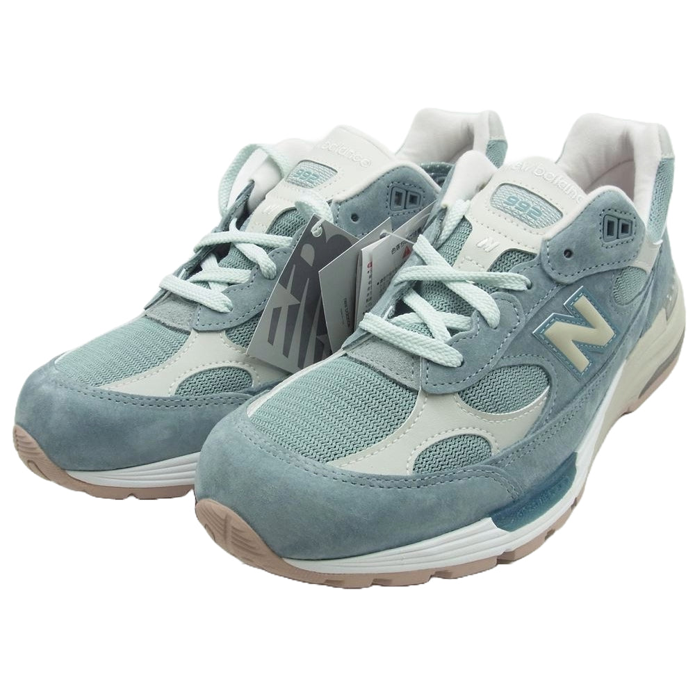 NEW BALANCE ニューバランス U992KT × KITH 992 USA製 Aegean Blue Shadow Gray キス エーゲブルー シャドウグレー ローカット スニーカー グレー系 28cm【新古品】【未使用】【中古】
