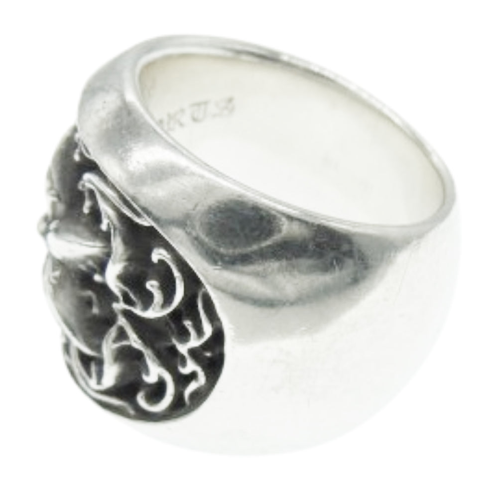 CHROME HEARTS クロムハーツ（原本無） GALF購入証明書付 CLASSIC OVAL STAR クラシック オーバル スター リング シルバー系 20号【中古】