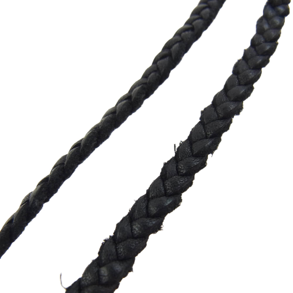 CHROME HEARTS クロムハーツ（原本無） CH CRS SML BC スモール CHクロス レザーブレイド Wボロチップ ネックレス シルバー系 ブラック系【中古】