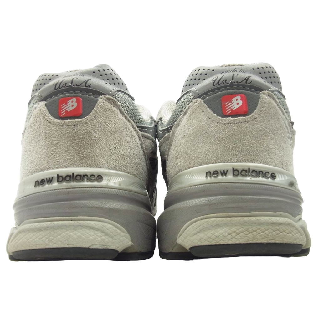 NEW BALANCE ニューバランス M990GY3 USA製 990v3 スエード メッシュ スニーカー グレー系 27cm【中古】