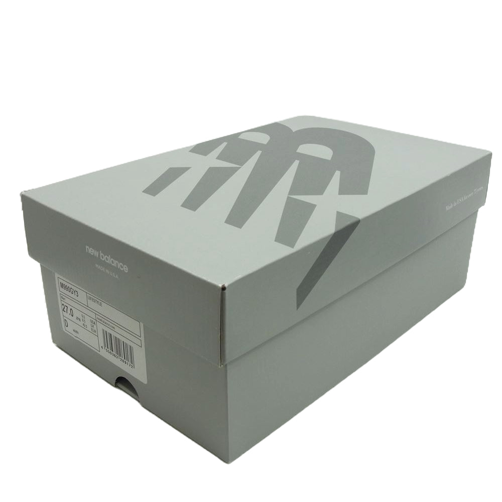 NEW BALANCE ニューバランス M990GY3 USA製 990v3 スエード メッシュ スニーカー グレー系 27cm【中古】