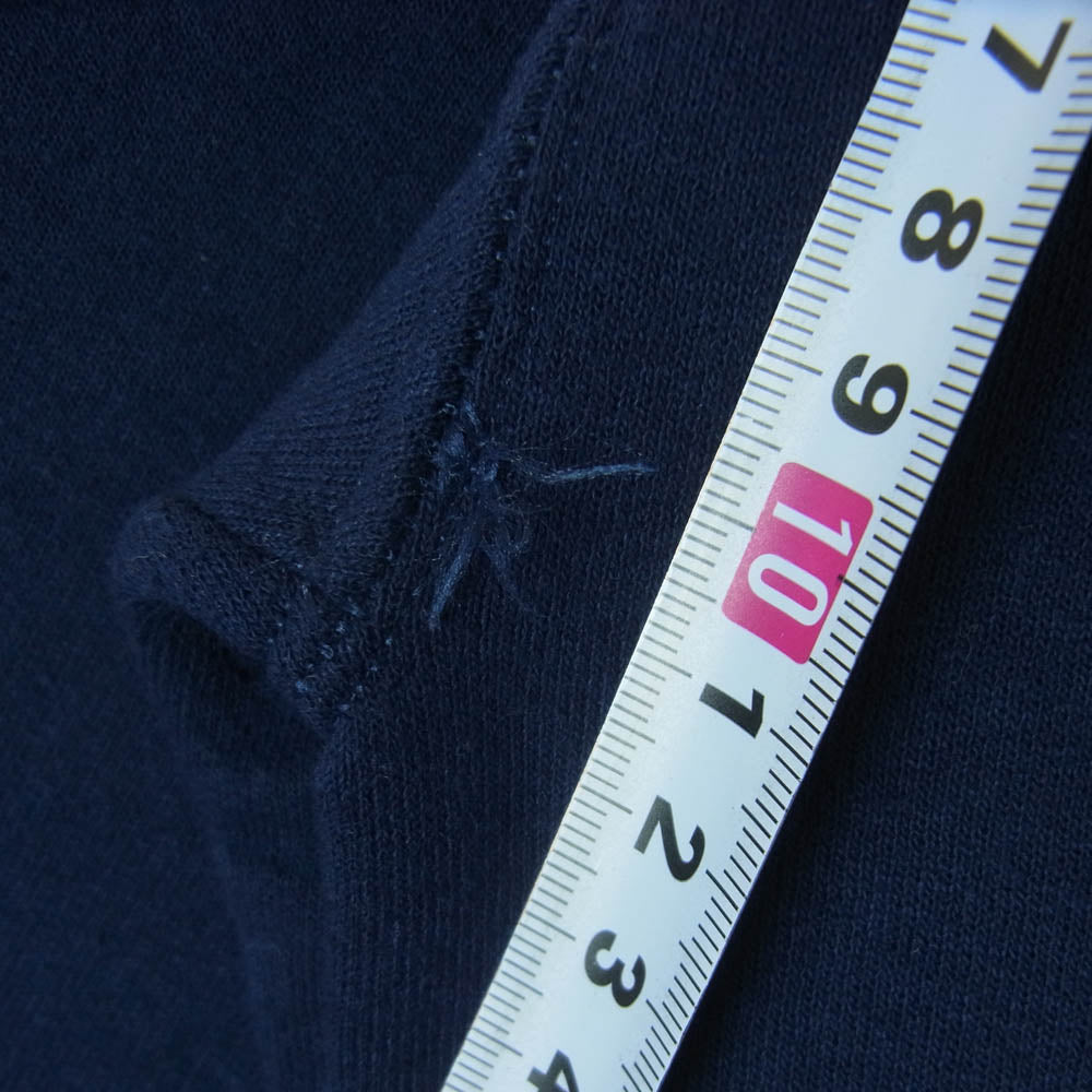 エタヴァープ Reverse Crew ロゴ刺繍 クルーネック スウェット トレーナー ホンジュラス製 ネイビー系 M【中古】