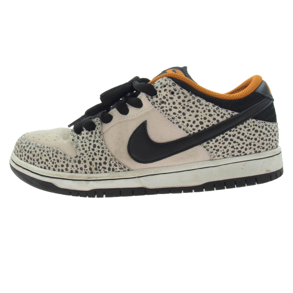 NIKE ナイキ FZ1233-002 SB Dunk Low Pro Electric Safari Phantom and Black ダンク ロー プロ エレクトリック サファリ ファントム アンド ブラック スニーカー グレー系 オレンジ系 26.5cm【中古】