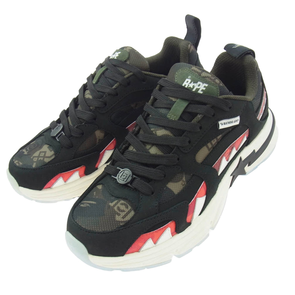 A BATHING APE アベイシングエイプ BAPE X CLOT SHARK STA クロット シャーク スター スニーカー ブラック系 26.5cm【美品】【中古】