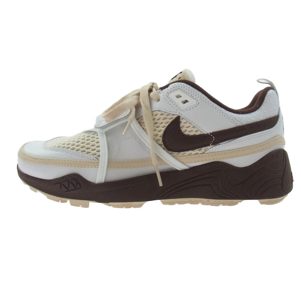 NIKE ナイキ HQ3073-100 × Travis Scott トラヴィススコット Zoom Field Jaxx White and Light Chocolate ズームフィールドジャックス スニーカー ブラウン系 ホワイト系 27cm【新古品】【未使用】【中古】