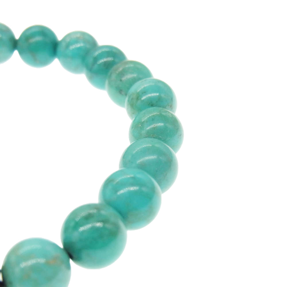 CHROME HEARTS クロムハーツ（原本有） BEAD25 8mm ターコイズ ビーズ ブレスレット ライトブルー系【中古】