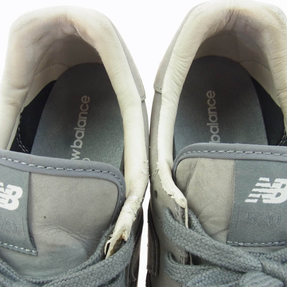 NEW BALANCE ニューバランス U520SUA UNITED ARROWS別注 ロー カット スニーカー ヌバックレザー グレー グレー系 27.5cm【中古】