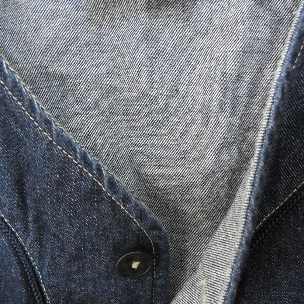 COLIMBO 10oz デニム ベースボールシャツ インディゴ M