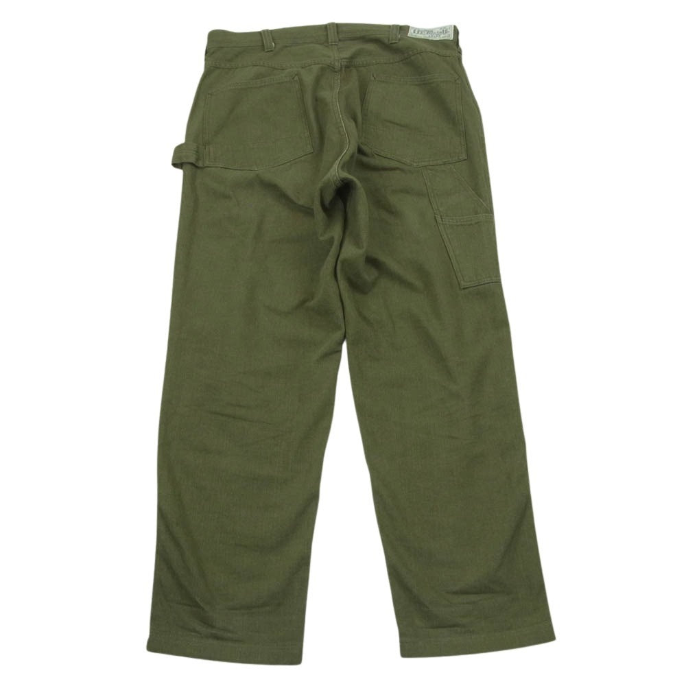 FREEWHEELERS フリーホイーラーズ GREASE MONKEY OVERALLS グリースモンキー オーバーオールズ パンツ グリーン系 34 × 32【中古】