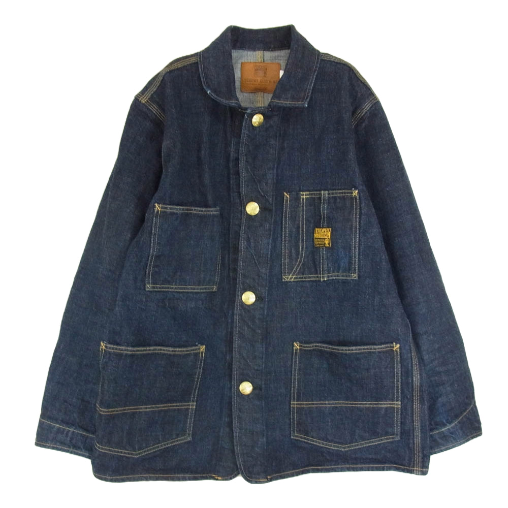 トロフィークロージング Dirt Denim Coverall ダート デニム カバーオール ジャケット 14.5oz セルビッチデニム インディゴブルー系 40【中古】