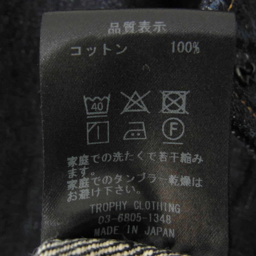 トロフィークロージング Dirt Denim Coverall ダート デニム カバーオール ジャケット 14.5oz セルビッチデニム インディゴブルー系 40【中古】