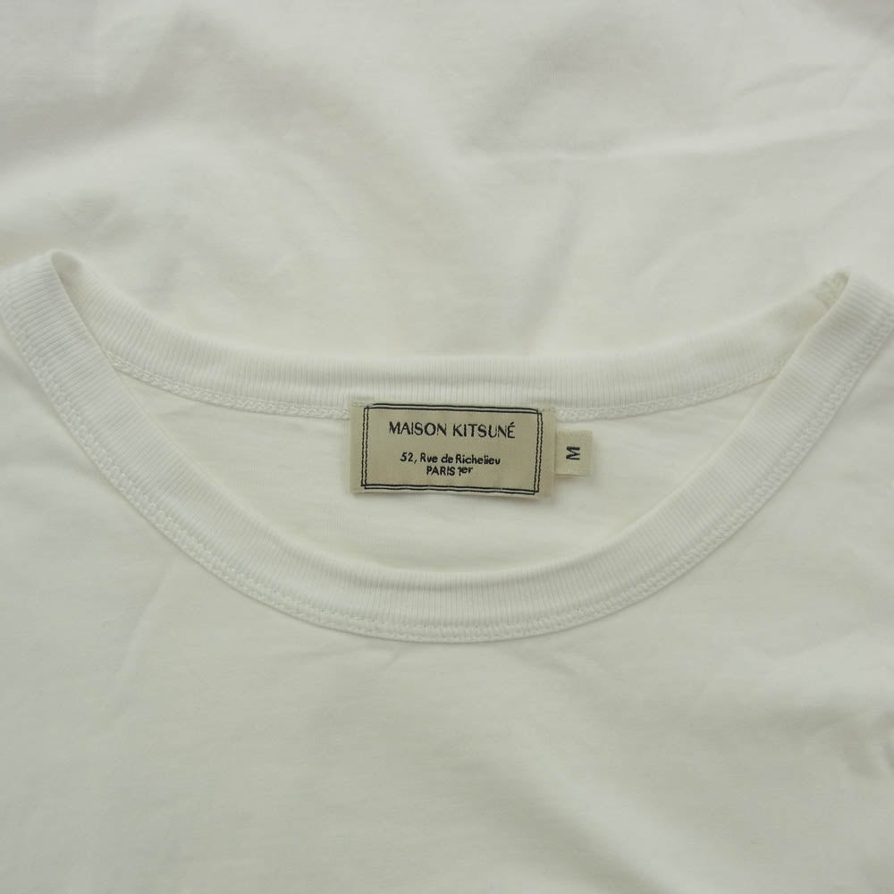 MAISON KITSUNE メゾンキツネ フォックスヘッド パッチ クラシック Ｔシャツ ホワイト系 M【中古】