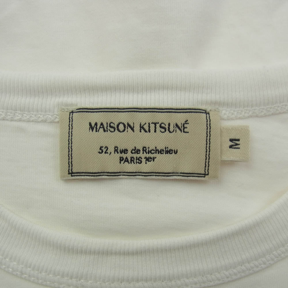 MAISON KITSUNE メゾンキツネ フォックスヘッド パッチ クラシック Ｔシャツ ホワイト系 M【中古】