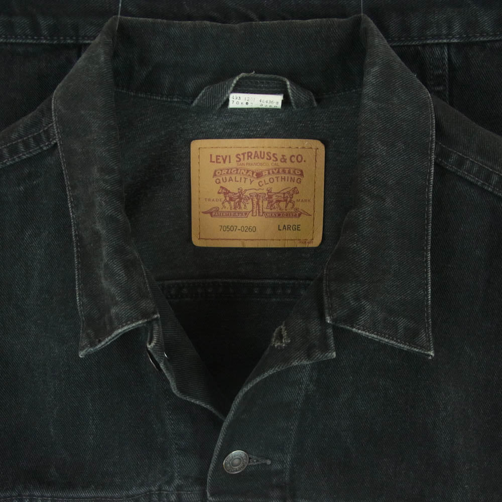 Levi's リーバイス 70507-0260 RELAXED TRACKER ブラックデニム トラッカー ジャケット ブラック系 L【中古】