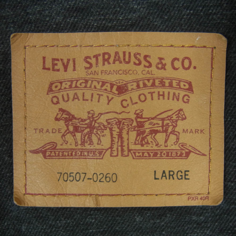 Levi's リーバイス 70507-0260 RELAXED TRACKER ブラックデニム トラッカー ジャケット ブラック系 L【中古】