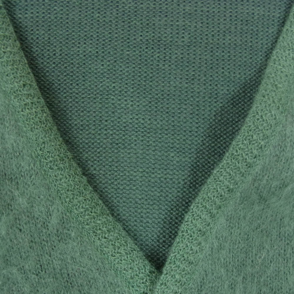 WACKO MARIA ワコマリア 22AW 22FW-WMK-KN06 MOHAIR CARDIGAN モヘア カーディガン グリーン系 XL【中古】