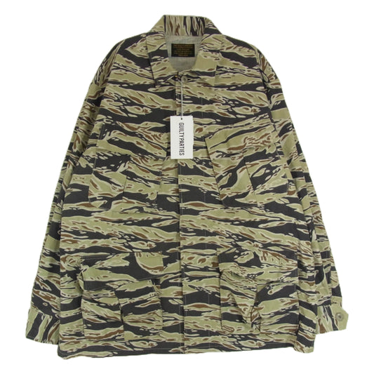 WACKO MARIA ワコマリア 25SS-WMO-ML07 TIGER CAMO FATIGUE JACKET タイガー カモ ミリタリー ジャケット カーキ系 L【美品】【中古】