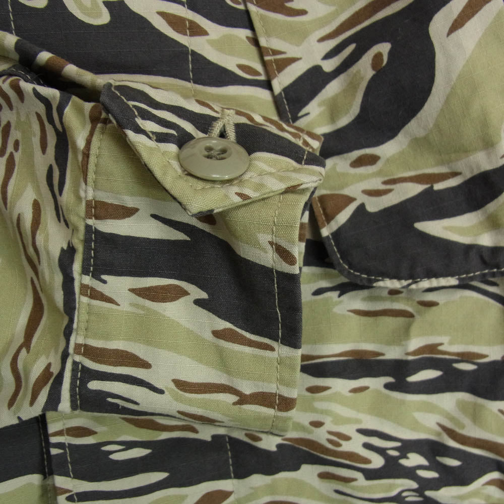 WACKO MARIA ワコマリア 25SS-WMO-ML07 TIGER CAMO FATIGUE JACKET タイガー カモ ミリタリー ジャケット カーキ系 L【美品】【中古】