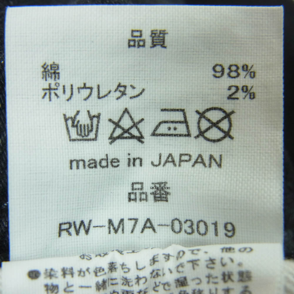 ROTTWEILER ロットワイラー RW-M7A-03019 ボタンフライ スキニー デニム パンツ 日本製 ブラック系 30【中古】