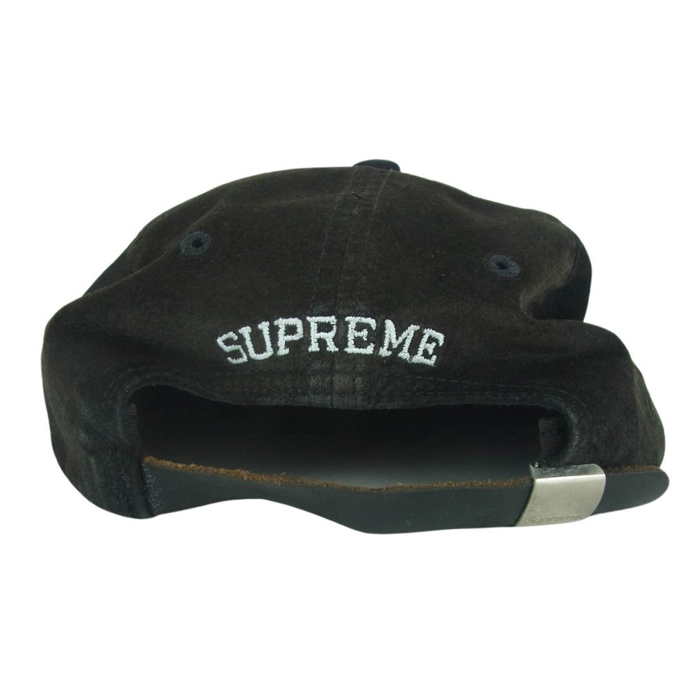 Supreme シュプリーム 16aw uede S Logo 6-Panel スエード ロゴ キャップ アメリカ製 ブラック系【中古】