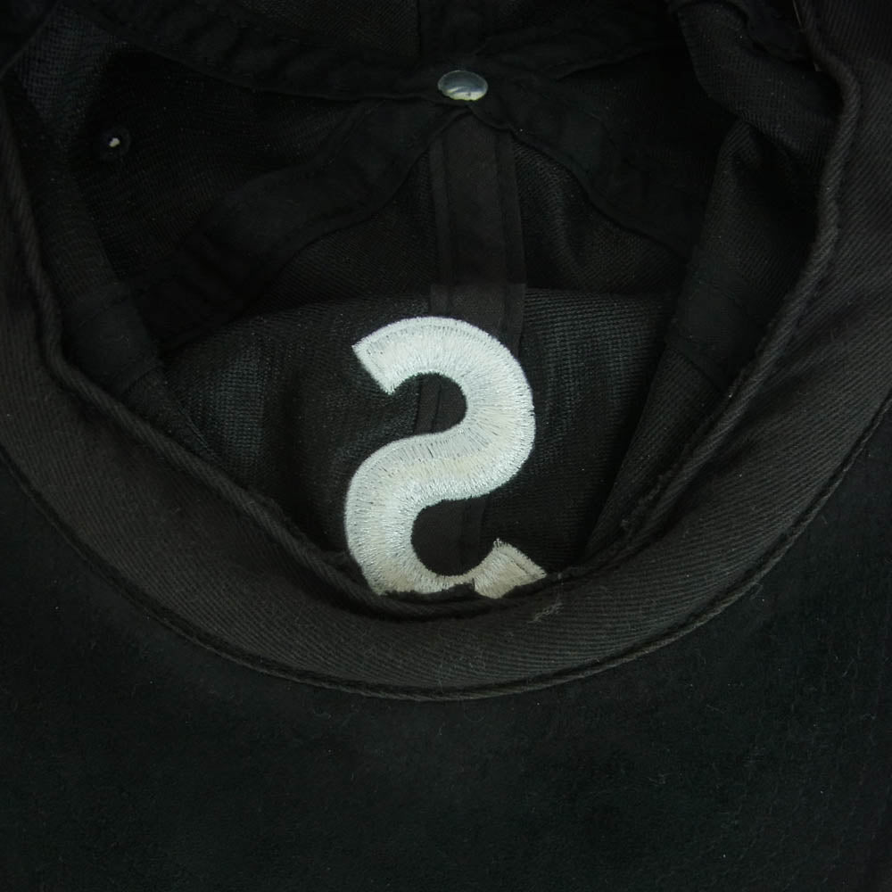 Supreme シュプリーム 16aw uede S Logo 6-Panel スエード ロゴ キャップ アメリカ製 ブラック系【中古】