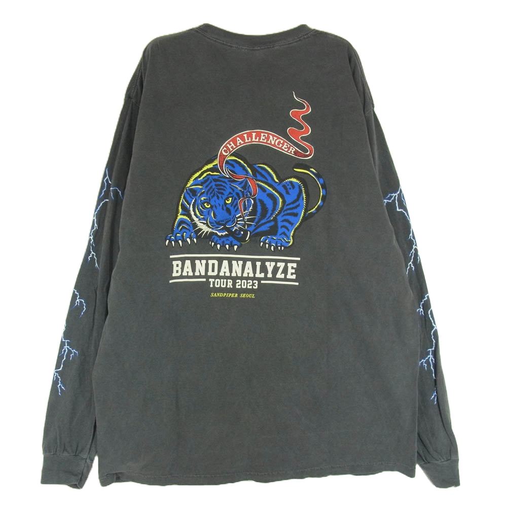 CHALLENGER チャレンジャー 23AW LS B.D SOUTH TIGER TEE タイガー 長袖 Tシャツ グレー系 XL【中古】