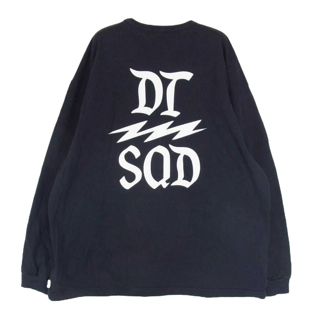 WTAPS ダブルタップス 231ATDT-CSM11 Design 02 LS Cotton Dsqd Navy デザイン 02 LS コットン 長袖 Tシャツ ネイビー系 X03【中古】