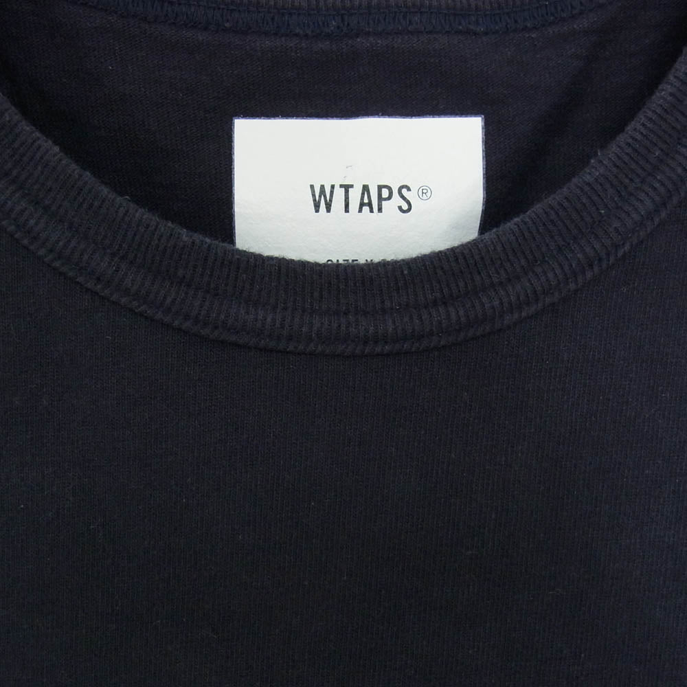 WTAPS ダブルタップス 231ATDT-CSM11 Design 02 LS Cotton Dsqd Navy デザイン 02 LS コットン 長袖 Tシャツ ネイビー系 X03【中古】