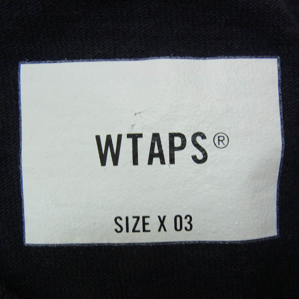 WTAPS ダブルタップス 231ATDT-CSM11 Design 02 LS Cotton Dsqd Navy デザイン 02 LS コットン 長袖 Tシャツ ネイビー系 X03【中古】